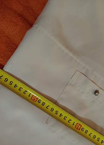 Bej Düğmeli Kısa Kollu Kadın Gömlek - Görsel 7