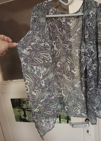 Bohem Gri Salaş kimono - Görsel 2