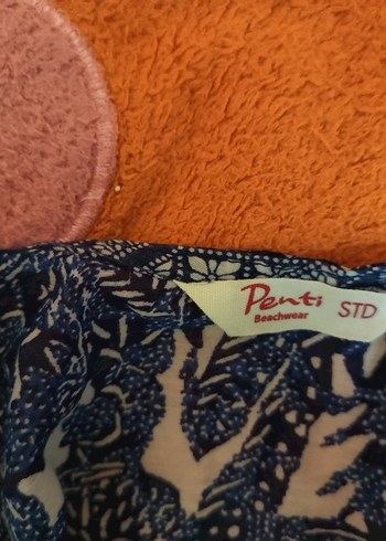 Mavi Batik Desenli Bohem Kadın Kimono - Görsel 4