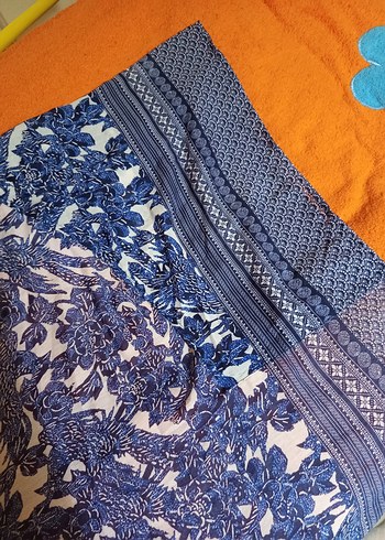 Mavi Batik Desenli Bohem Kadın Kimono - Görsel 5