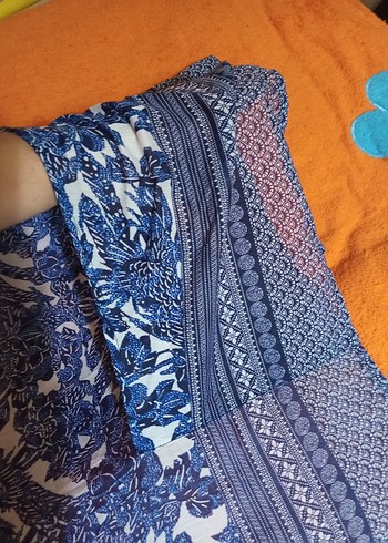 Mavi Batik Desenli Bohem Kadın Kimono - Görsel 6