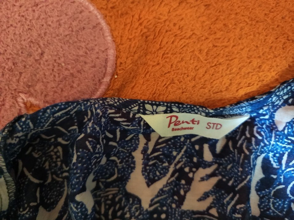Mavi Batik Desenli Bohem Kadın Kimono - Görsel 4