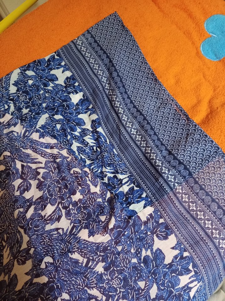 Mavi Batik Desenli Bohem Kadın Kimono - Görsel 5