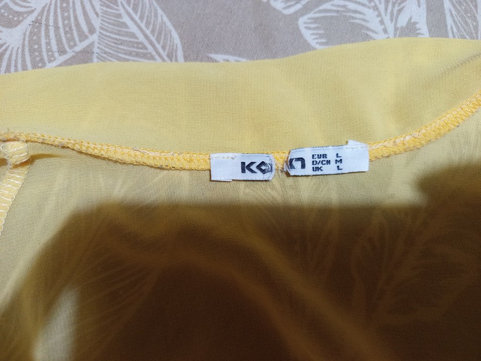 Sarı Midi Kadın Hırka, Salaş, Kısa Kollu - Görsel 4