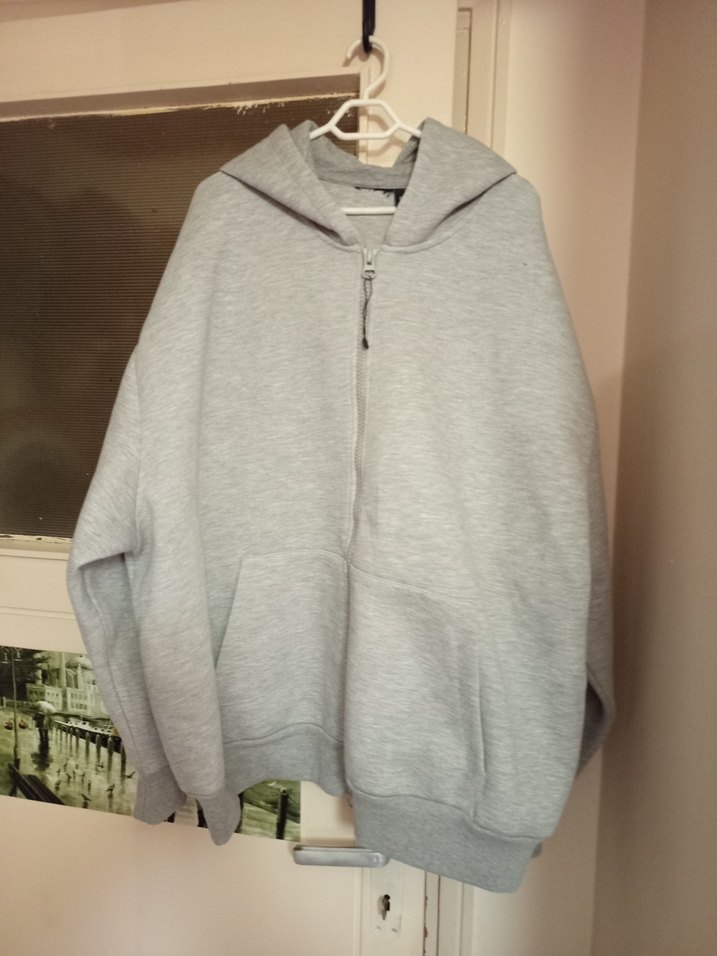 Gri Fermuarlı Erkek Sweatshirt - Görsel 2