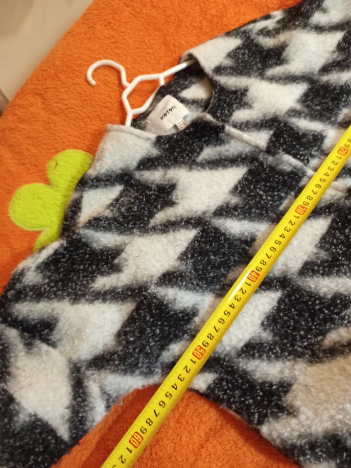 Gri Desenli Midi Kadın Kaban - Görsel 4