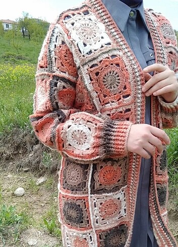 diğer Beden çeşitli Renk Motifli hırka