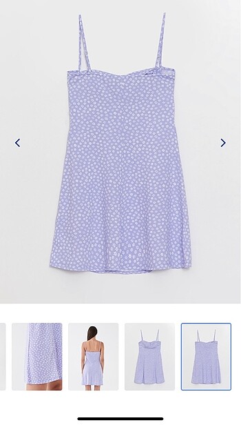 LCW KALP YAKA ÇİÇEKLİ ASKILI ELBİSE - Görsel 3