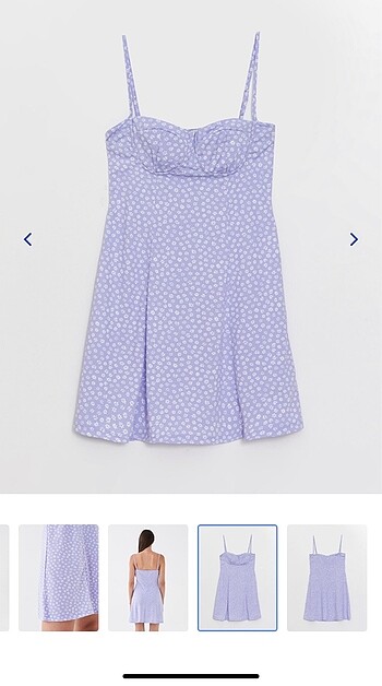 LCW KALP YAKA ÇİÇEKLİ ASKILI ELBİSE - Görsel 4