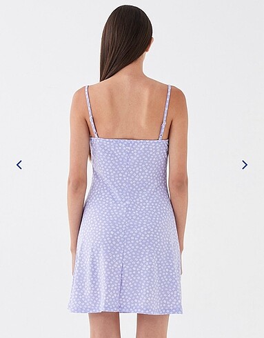 LCW KALP YAKA ÇİÇEKLİ ASKILI ELBİSE - Görsel 5