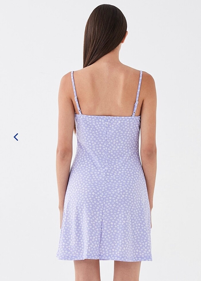 LCW KALP YAKA ÇİÇEKLİ ASKILI ELBİSE - Görsel 5