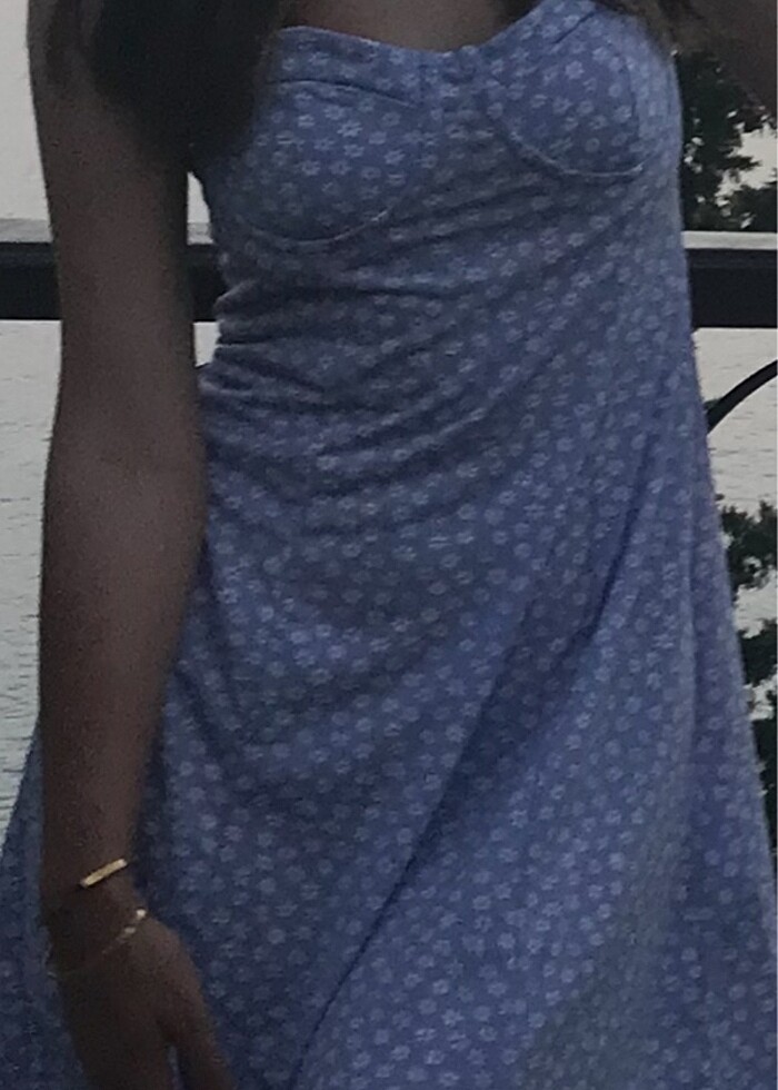 LCW KALP YAKA ÇİÇEKLİ ASKILI ELBİSE - Görsel 2