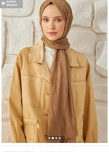 Vakko FRESHSCARFS Bambu Şal Fındık Kabuğu