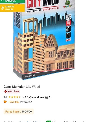 Citywood ahşap oyuncak