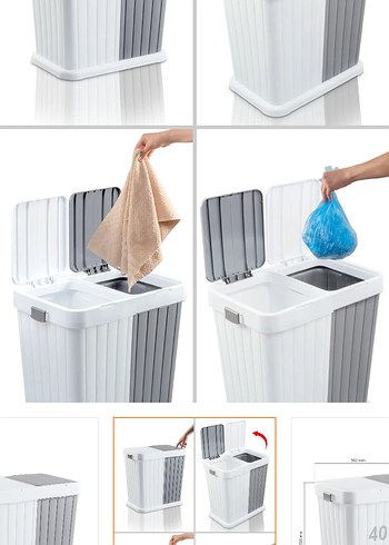 Gri Beyaz Çok Amaçlı Saklama Kutusu - Görsel 2