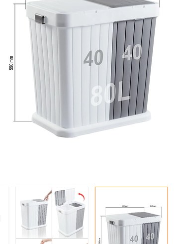 Gri Beyaz Çok Amaçlı Saklama Kutusu - Görsel 3