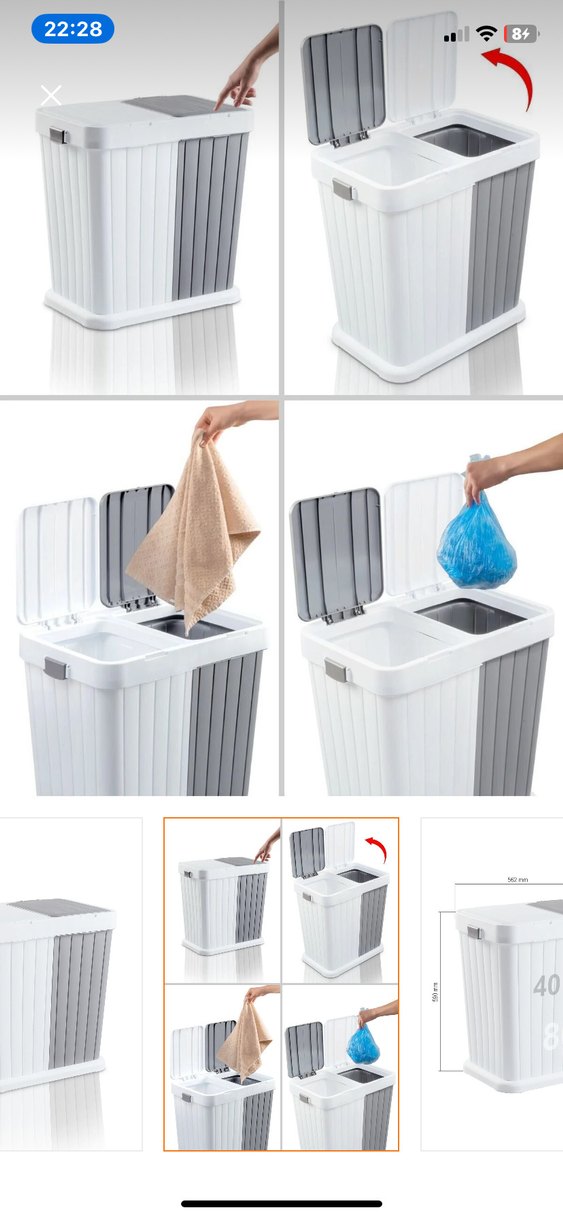 Gri Beyaz Çok Amaçlı Saklama Kutusu - Görsel 2