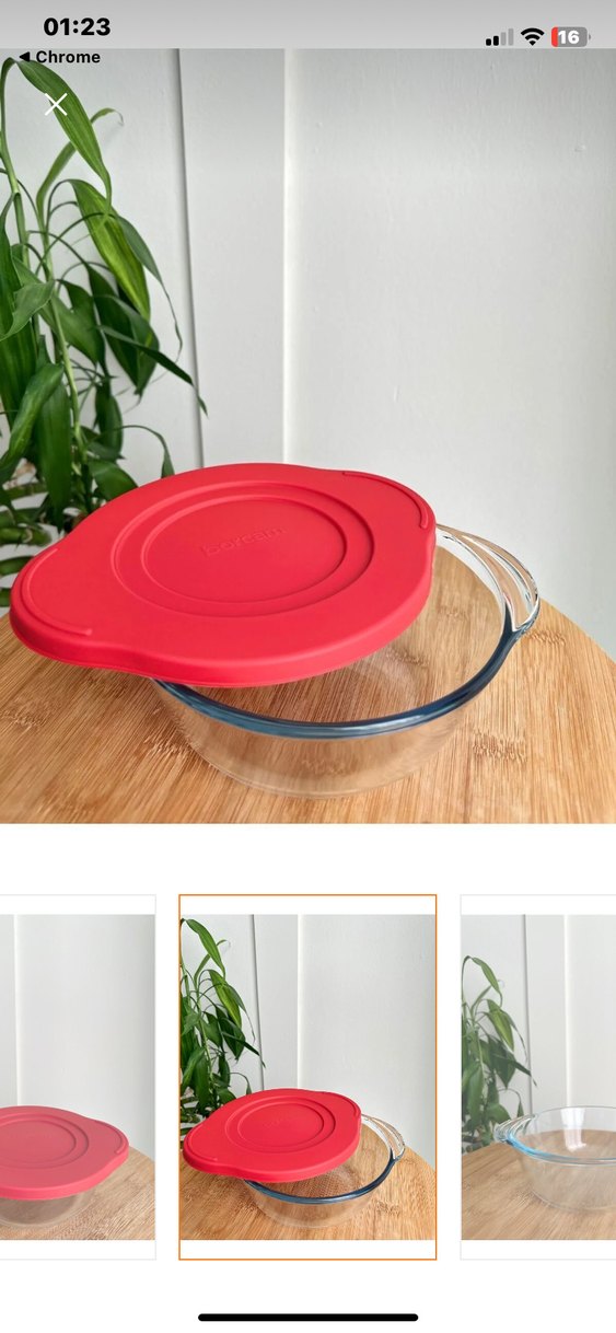 Borcam Yuvarlak Fırın Kabı ve Kapak - Görsel 3