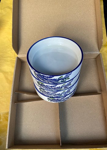 Mavi Desenli Seramik çerezlik sosluk 15-16cm - Görsel 3