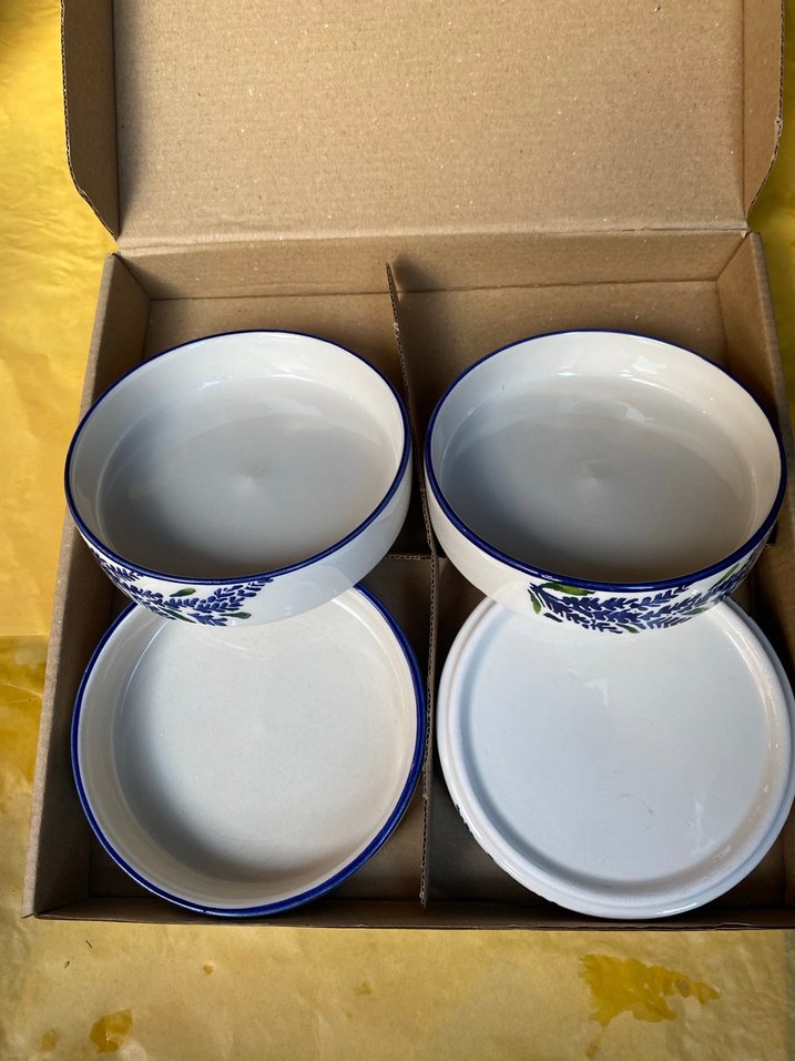 Mavi Desenli Seramik çerezlik sosluk 15-16cm - Görsel 2