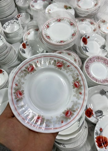 6 adet Desenli Beyaz Tabak - Görsel 7