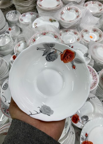 6 adet Desenli Beyaz Tabak - Görsel 5