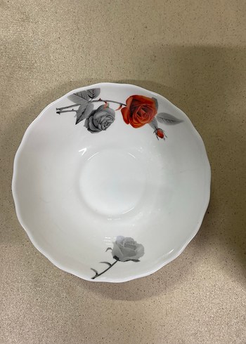 6 adet Desenli Beyaz Tabak - Görsel 9