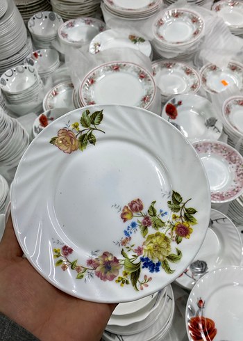 6 adet Desenli Beyaz Tabak - Görsel 10