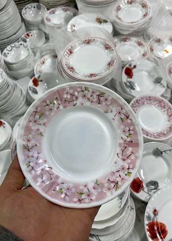 6 adet Desenli Beyaz Tabak - Görsel 8