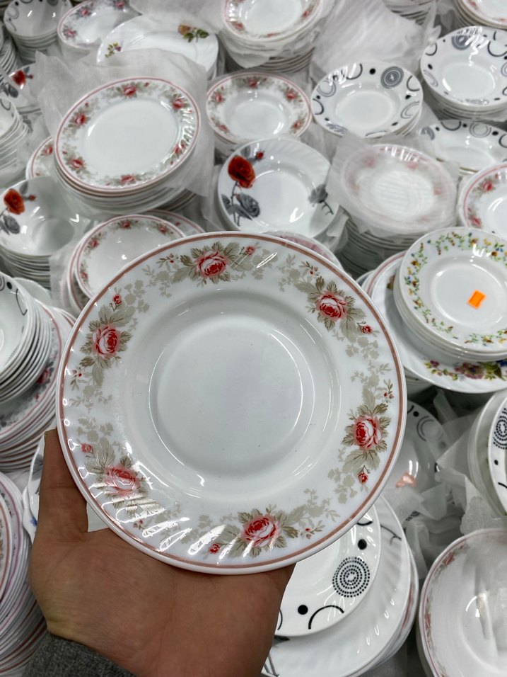 6 adet Desenli Beyaz Tabak - Görsel 4