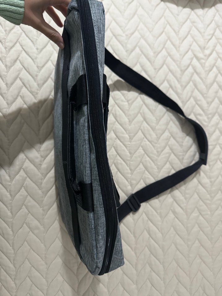 Gri Kadın Laptop Çantası Fermuarlı - Görsel 3