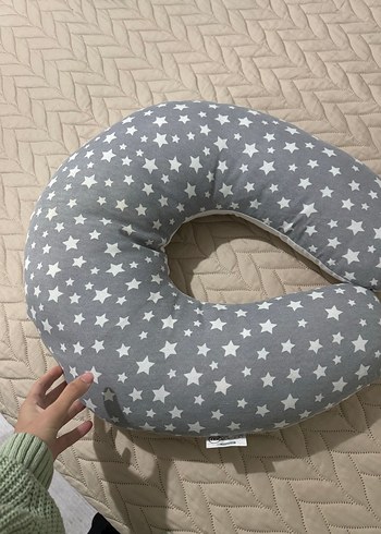 Yıldız Desenli Gri Emzirme ve Hamile Yastığı - Görsel 3