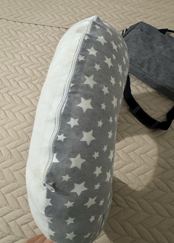 Yıldız Desenli Gri Emzirme ve Hamile Yastığı - Görsel 4