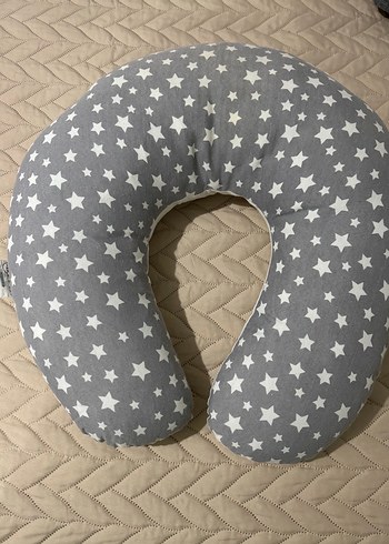 Yıldız Desenli Gri Emzirme ve Hamile Yastığı - Görsel 2