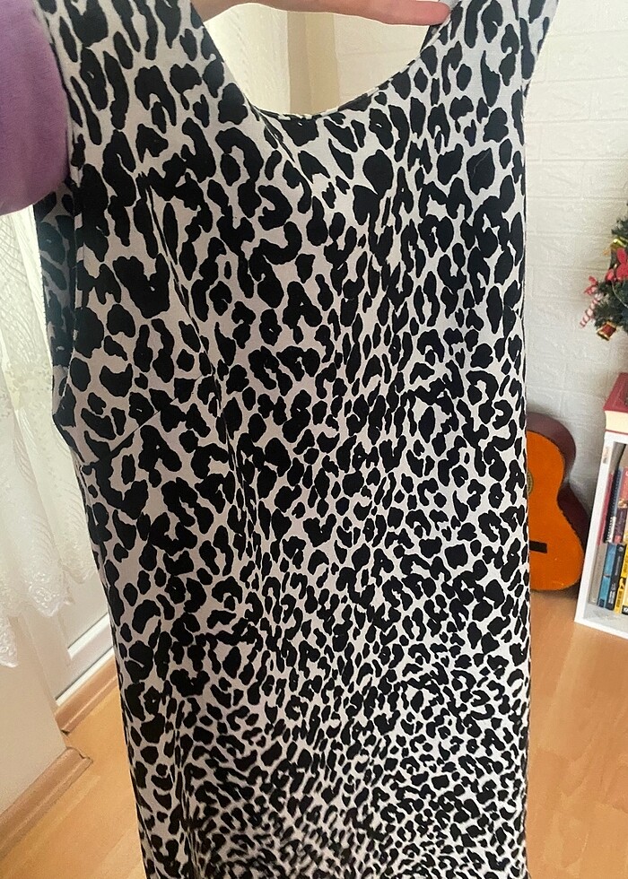 Leopar desenli elbise - Görsel 3