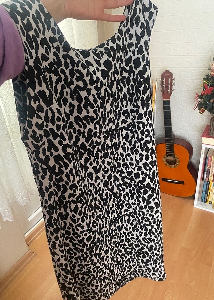 Leopar desenli elbise - Görsel 4