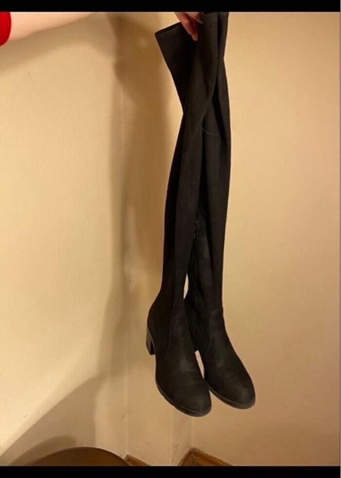 Süet uzun çizme - Görsel 2