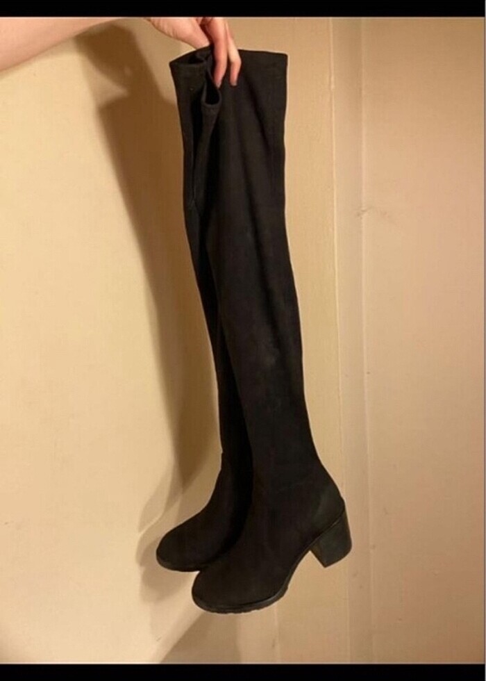 Süet uzun çizme - Görsel 5