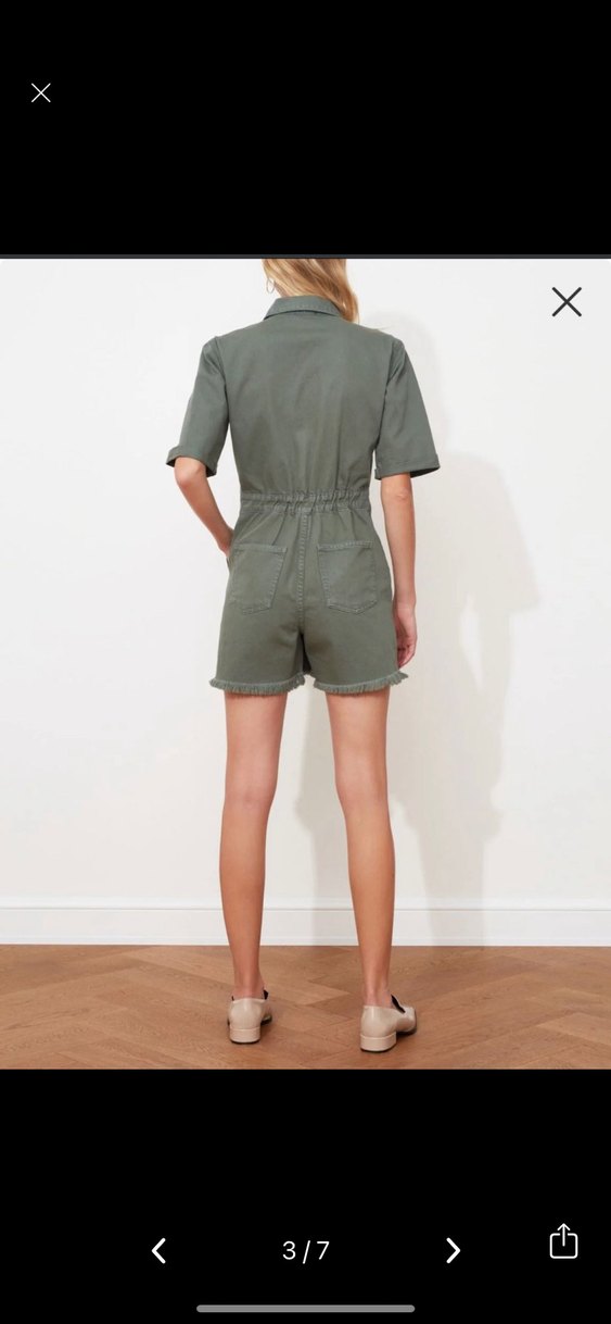Kısa Denim Tulum - Görsel 3