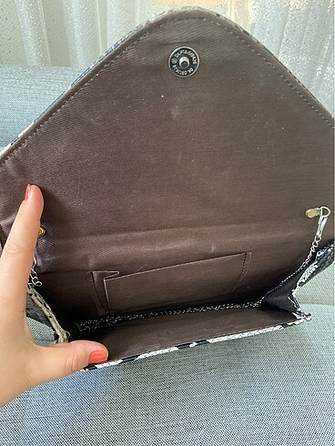  Beden Zebra desen clutch çanta