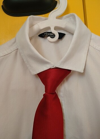 8 Yaş Beden beyaz Renk Erkek Çocuk gömlek ve kravat 