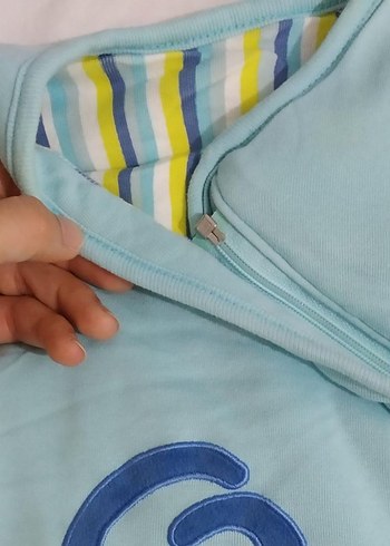 Bebekler için Mavi Baskılı tulum battaniye - Görsel 3