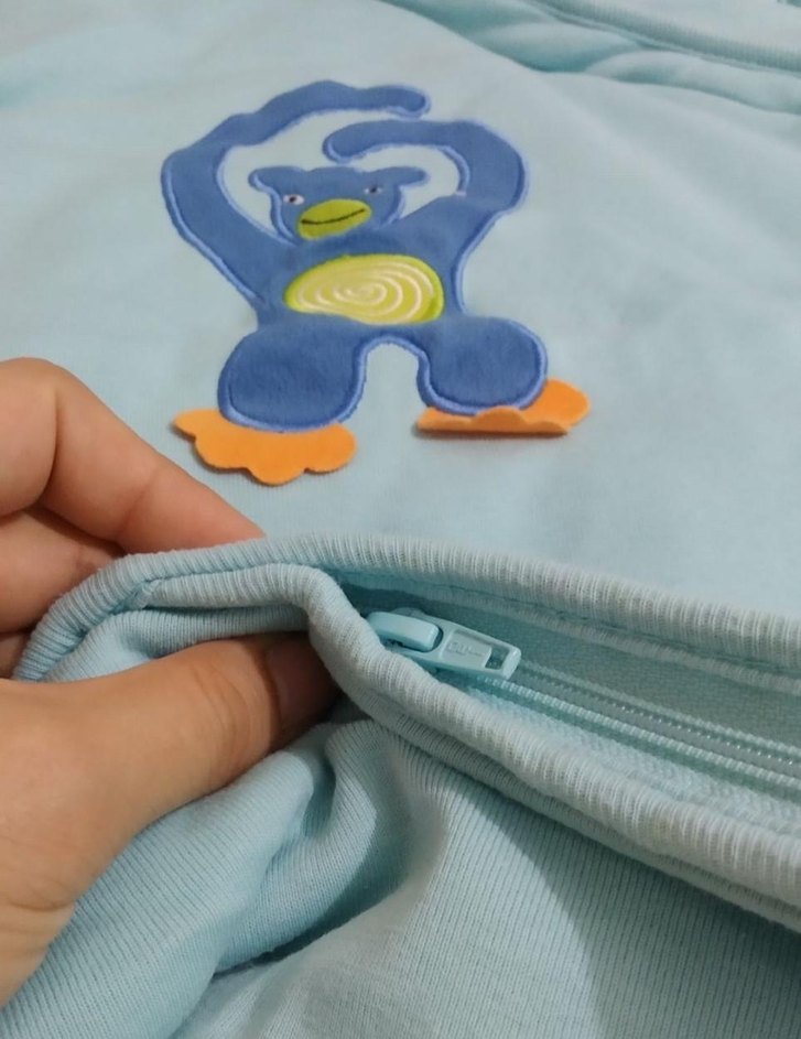 Bebekler için Mavi Baskılı tulum battaniye - Görsel 4