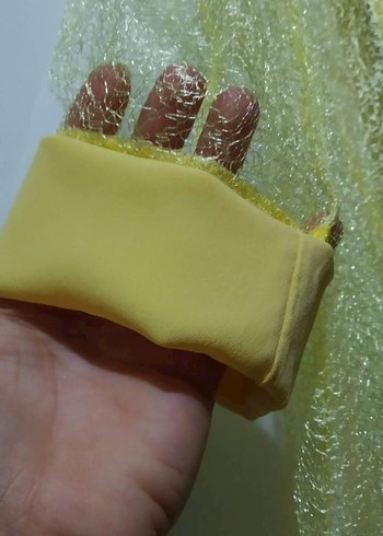 Kadın Sarı çeket - Görsel 3