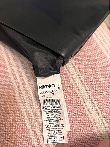  Beden siyah Renk Koton Sıfır Çanta
