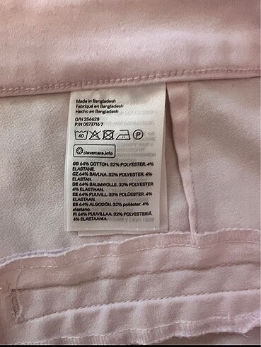 44 Beden pembe Renk H&M Sıfır Pantalon