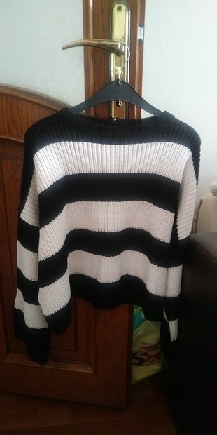 hiç giyilmedi etiketli crop top kışlık kalın kazak standart bede