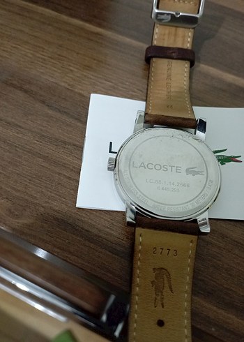 Kahverengi Deri Kayışlı Lacoste Erkek Saati