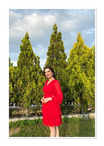 s Beden Kırmızı elbise