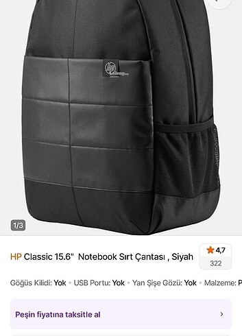 Hp laptop sırt çantası